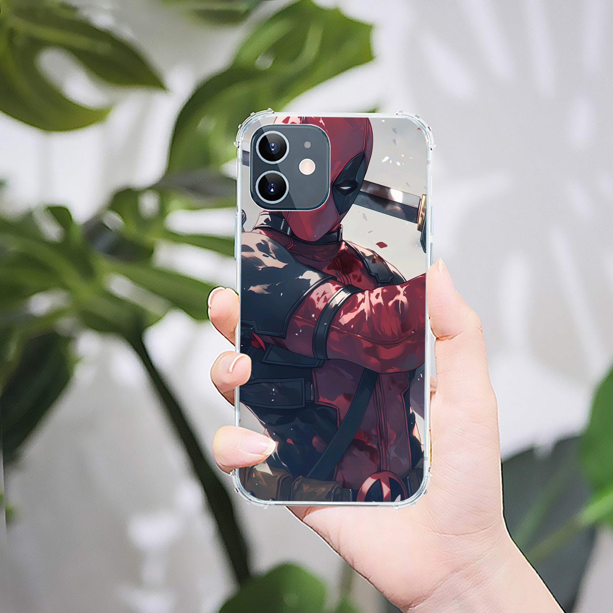 （画像用） Deadpool デッドプール 【iPhone 12シリーズ対応】透明スマホケース（クリアソフトケース）
